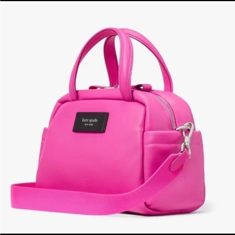 Kate Spade Puffed Satchel Crossbody Vivid Snapdragon